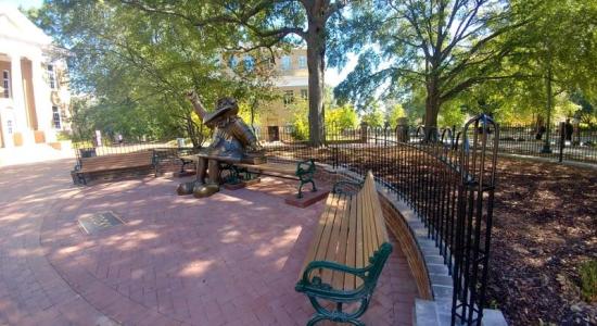 powder coating exterior railing bench statue